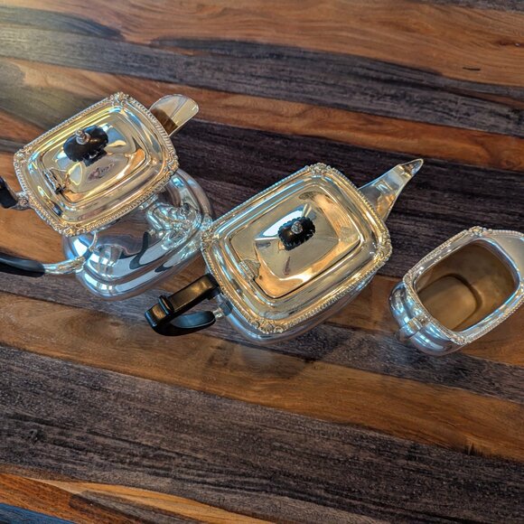 Wallace Silverplate EPNS s3270 - Art Deco Silver Plated Three Piece Set - Picture 2 of 12